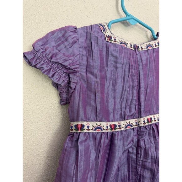 Hanna Andersson Short Sleeve Purple Dress Size 100 US Size 4 With Trim - Picture 9 of 13